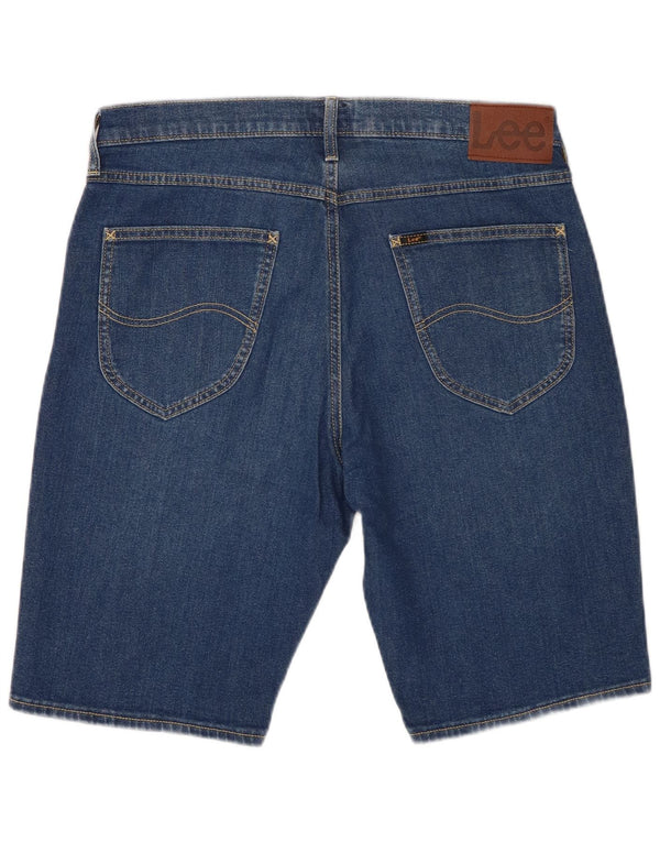 Lee Herre 5 Pocket Short Denim Shorts W33 Medium Blue Bomuld