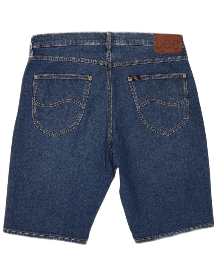 Lee Herre 5 Pocket Short Denim Shorts W33 Medium Blue Bomuld