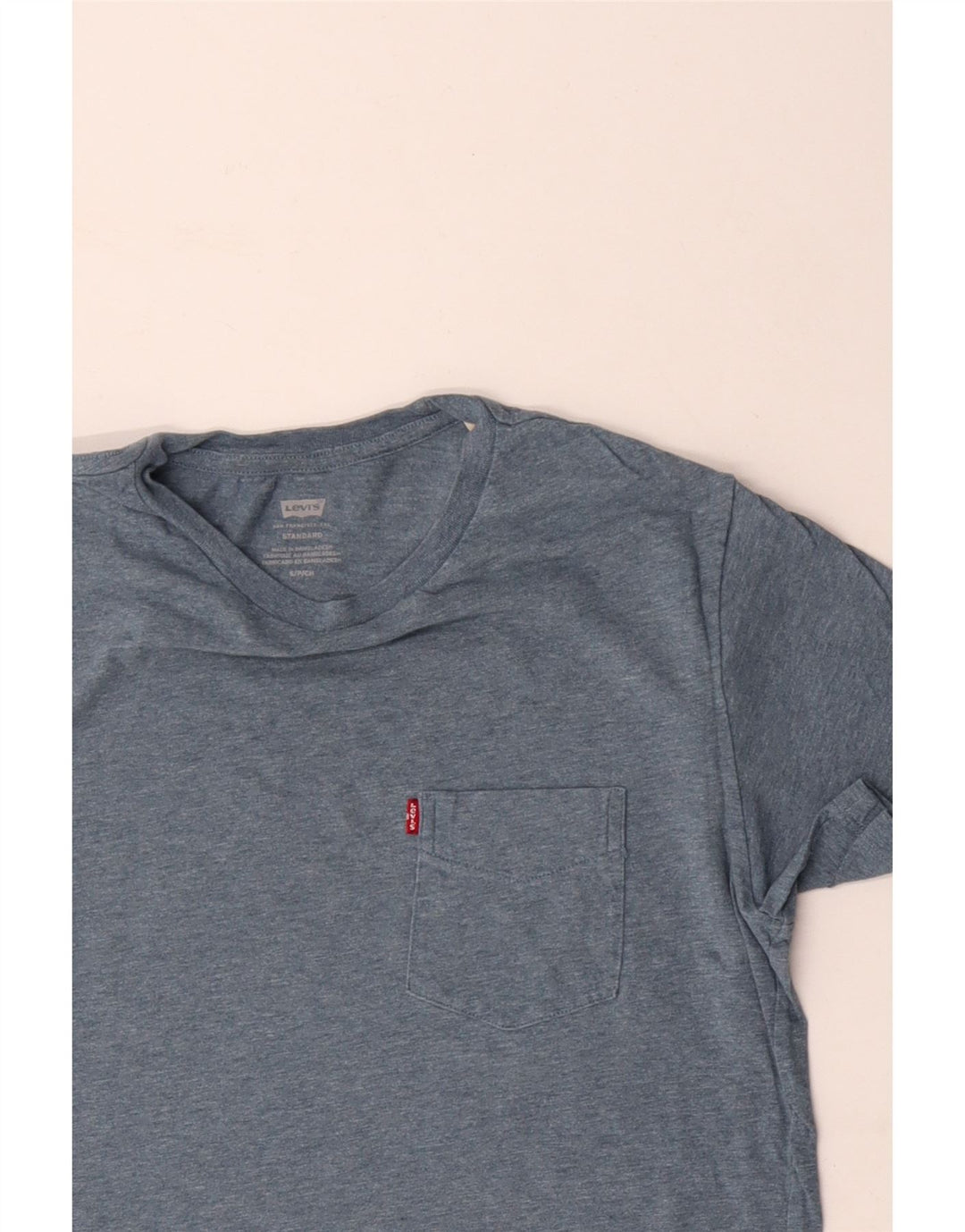 LEVI'S Herre Standard T-Shirt Top Lille Blå