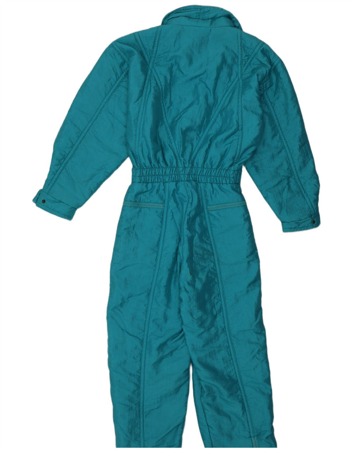 Ellesse Dame Ski Jumpsuit IT 46 Stor Blå Nylon Retro