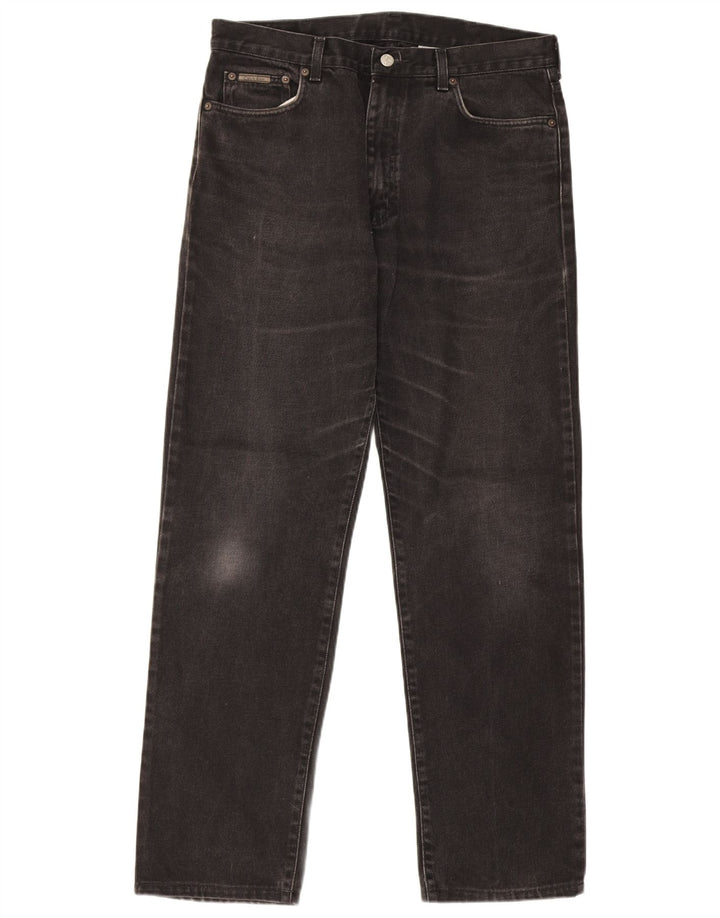 Calvin Klein Straight Jeans til mænd W34 L31 Sort bomuld