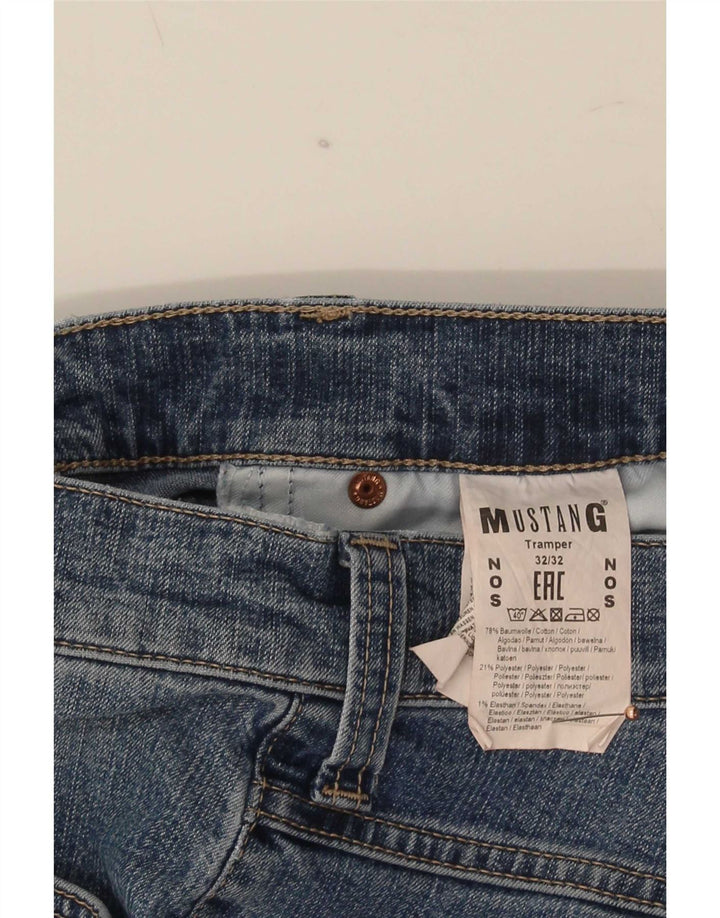 Mustang Herre Tramper Straight Jeans W32 L32 Blå Bomuld