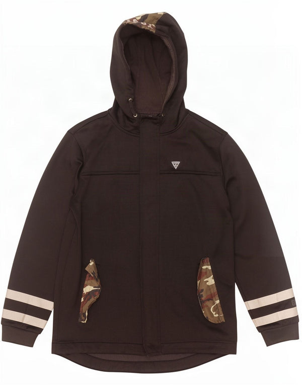 Guess Boys Hættetrøje med lynlås 13-14 år Sort Camouflage Bomuld