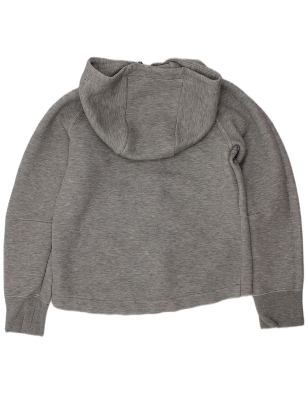 Nike hættetrøje med lynlås til drenge 8-9 år lille grå flækket bomuld