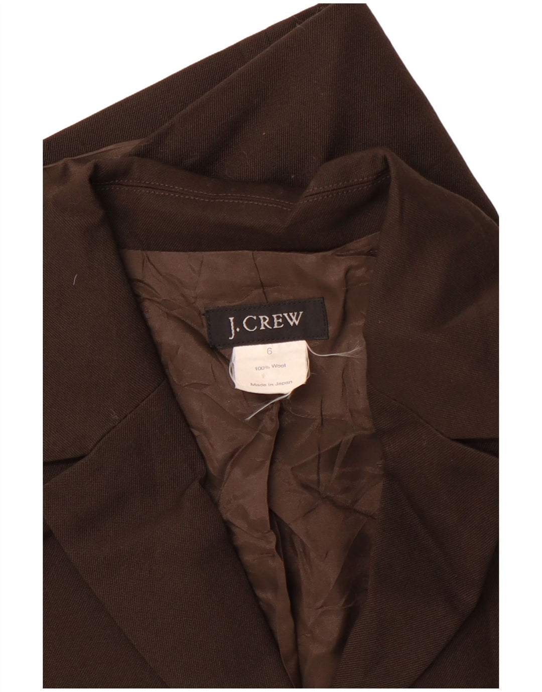 J. CREW Dame 4-knaps blazerjakke US 6 medium brun uld