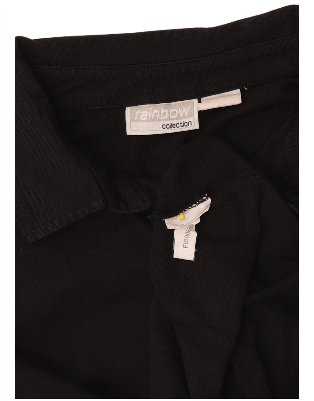 Rainbow Herre grafisk langærmet poloshirt Medium sort bomuld