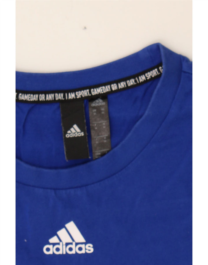 ADIDAS Mens T-Shirt Top Medium Blue Cotton Vintage Adidas and Second-Hand Adidas from Messina Hembry 