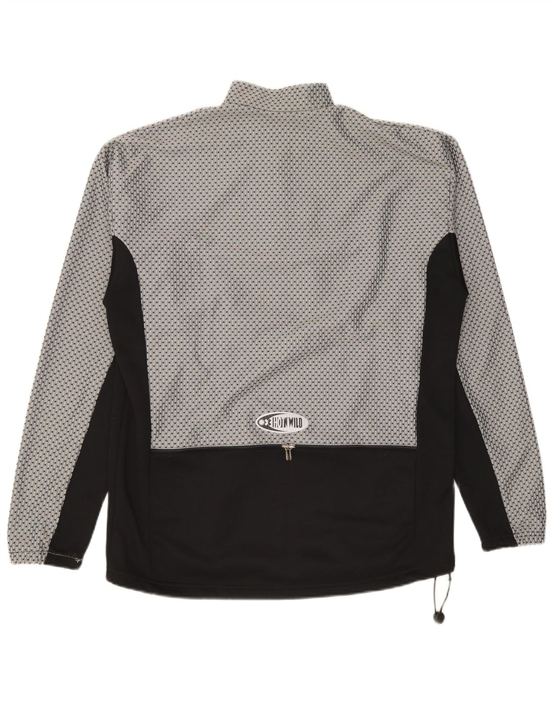 Vintage Herre Grafisk Pullover Træningsdragt Top IT 50 Medium Grey Colourblock