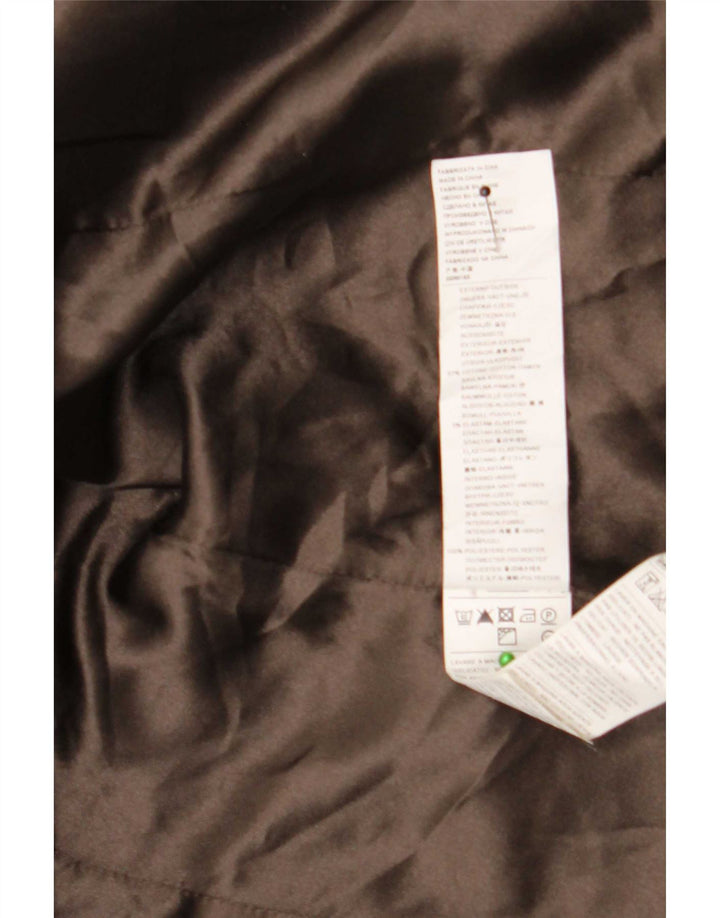 Benetton Dame Bomber Jacket IT 46 Stor Grå Bomuld
