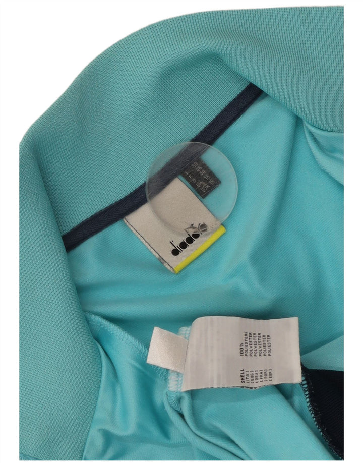 Diadora træningsdragt topjakke til kvinder UK 18 XL Blå Colourblock Polyester