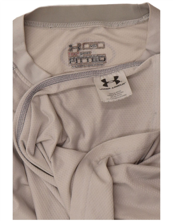 UNDER ARMOUR Mens T-Shirt Top Medium White Polyester