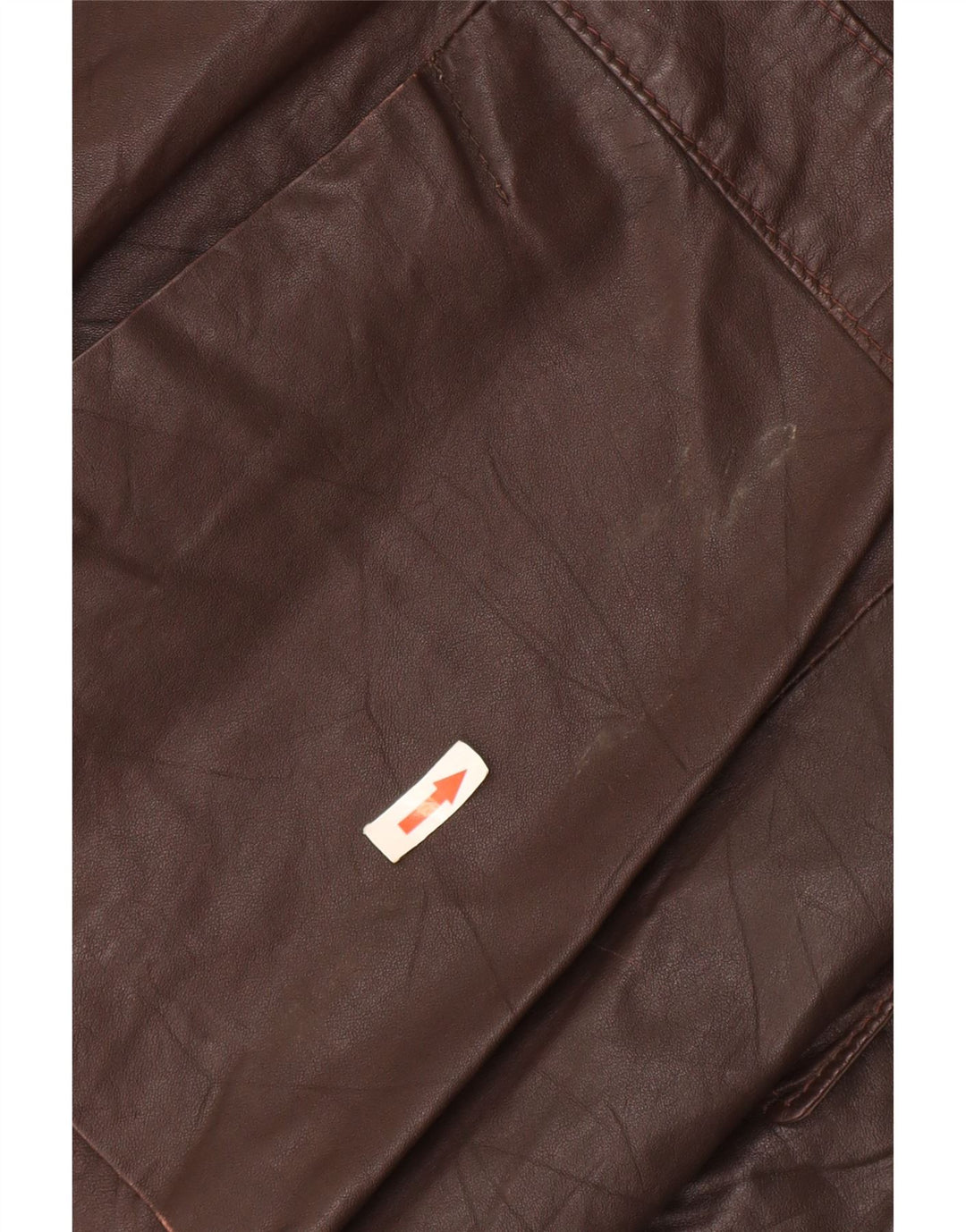 Vintage dame 2-knaps læder blazerjakke UK 12 medium brun