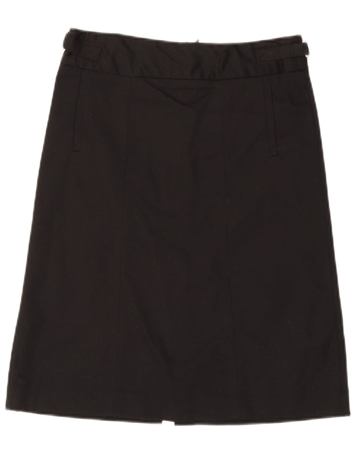 Zara A-line nederdel til kvinder XS W24 Sort bomuld
