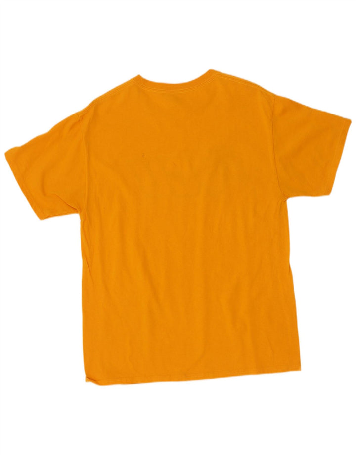 Champion Dame Grafisk T-Shirt Top UK 14 Medium Gul