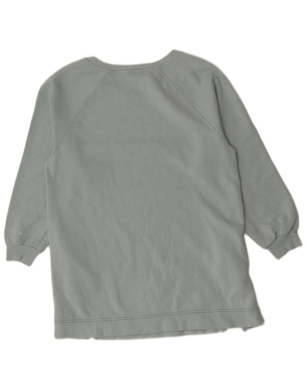 Marks & Spencer Dame Longline Sweatshirt Jumper UK 14 Medium Blue Cotton