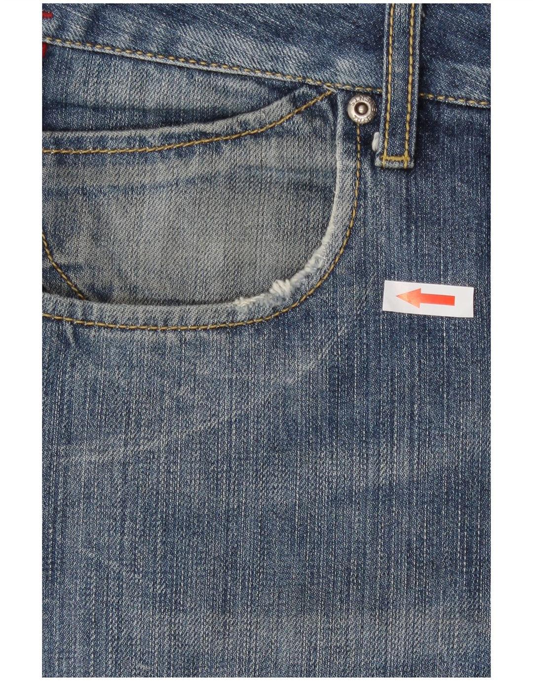 Zu Elements Herre Distressed Straight Jeans W36 L35 Blå Bomuld