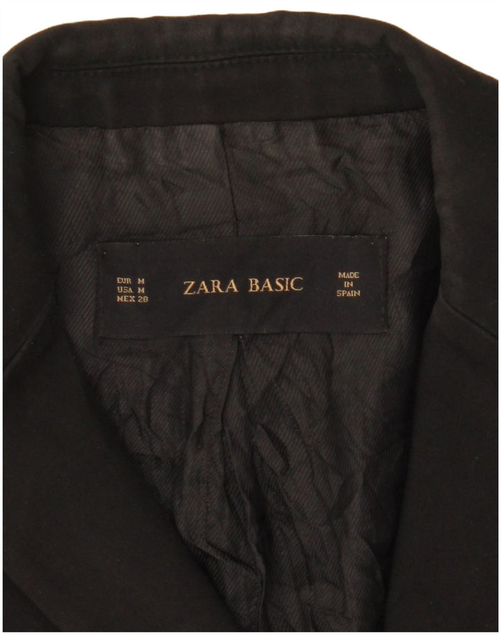 Zara Dame 1 Knap Blazer Jacket UK 12 Medium Sort