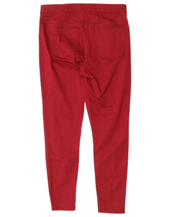 Marks & Spencer Dame Jegging Jeans UK 12 Medium W28 L26 Maroon Bomuld