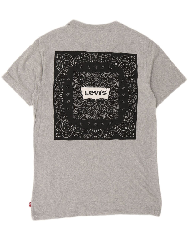 Levi's Herre Standard Grafisk T-Shirt Top XS Grå Bomuld