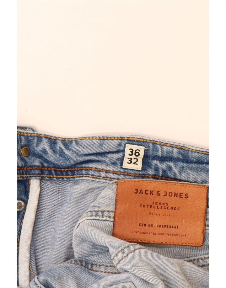 JACK & JONES Straight jeans til mænd W36 L32 blå bomuld