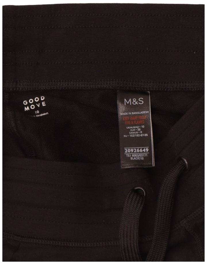 MARKS & SPENCER Træningsdragt til kvinder Joggers UK 10 Small Black