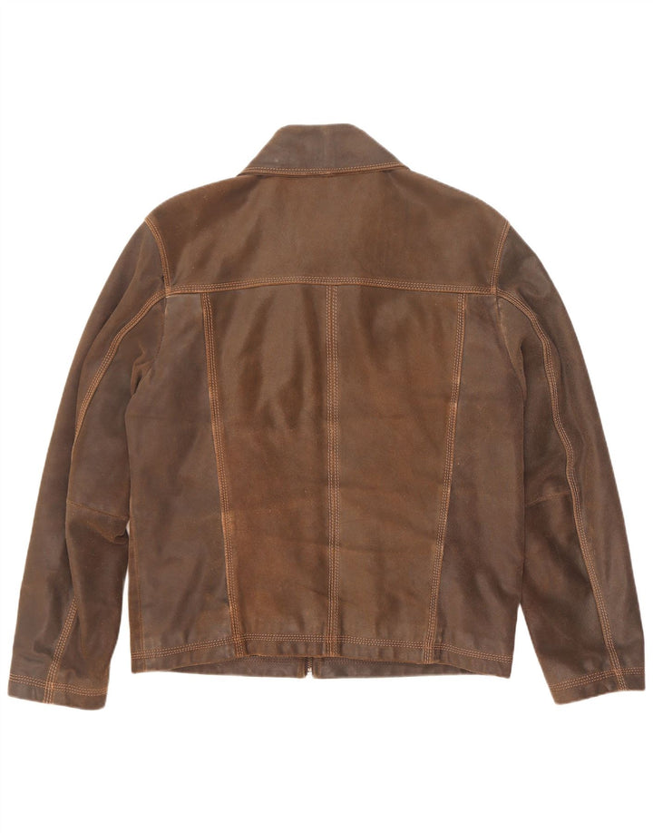 S.Oliver Herre Læderjakke UK 38 Medium Brun