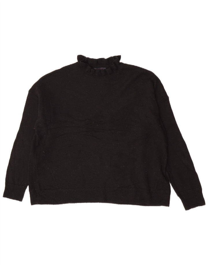 Marks & Spencer Dame Turtle Neck Jumper Sweater UK 16 Large Black
