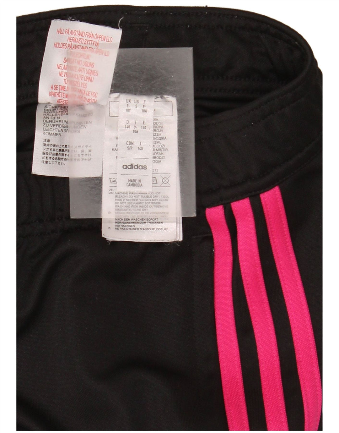 Adidas Boys Aeroready Tracksuit Bukser 9-10 år Sort polyester