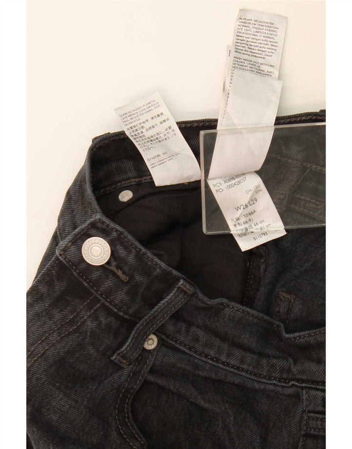 Levi's koniske jeans til kvinder W26 L29 sort bomuld
