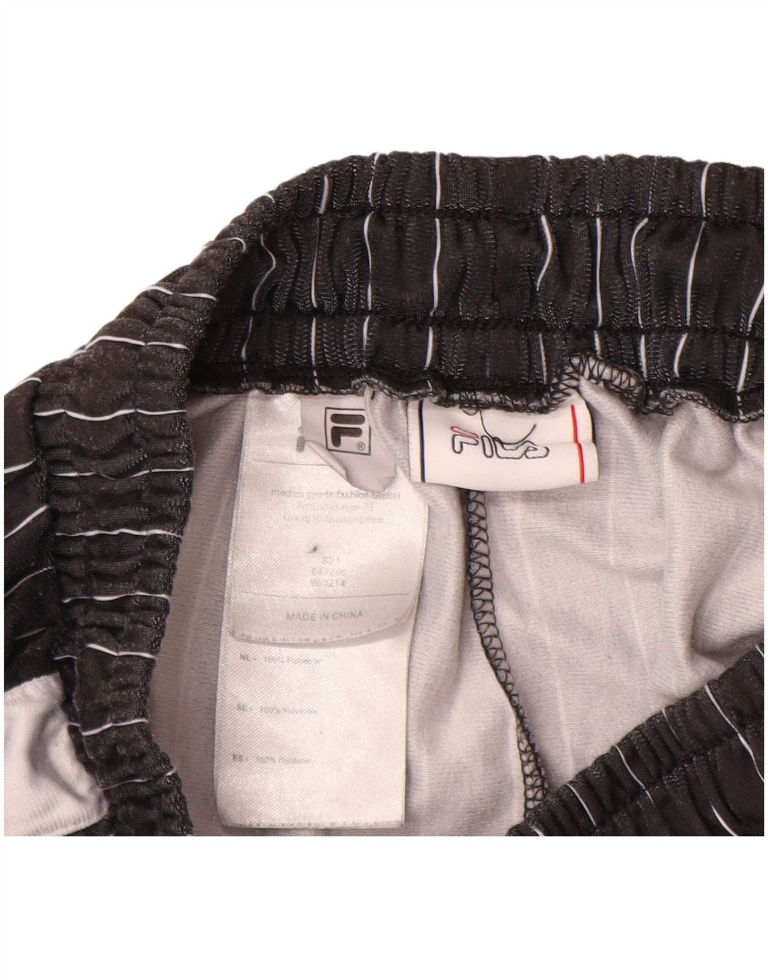 Fila træningsdragt bukser til kvinder UK 10/12 Medium Black Pinstripe Polyester