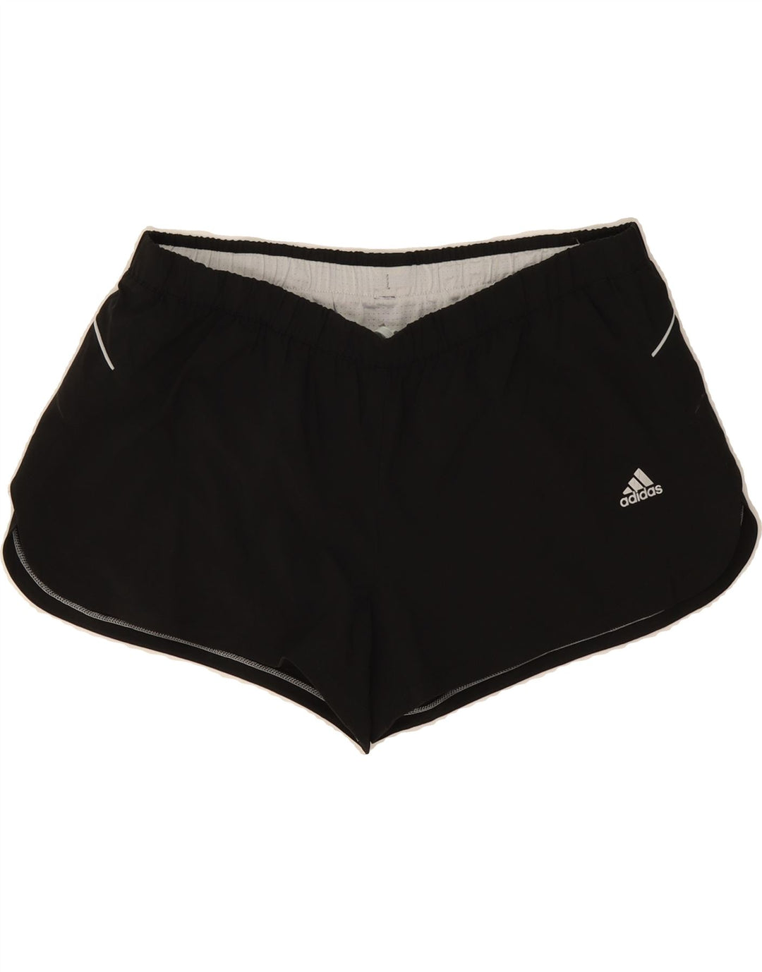ADIDAS Womens Sport Shorts UK 14 Large Black Vintage Adidas and Second-Hand Adidas from Messina Hembry 