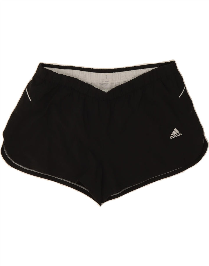 ADIDAS Womens Sport Shorts UK 14 Large Black Vintage Adidas and Second-Hand Adidas from Messina Hembry 