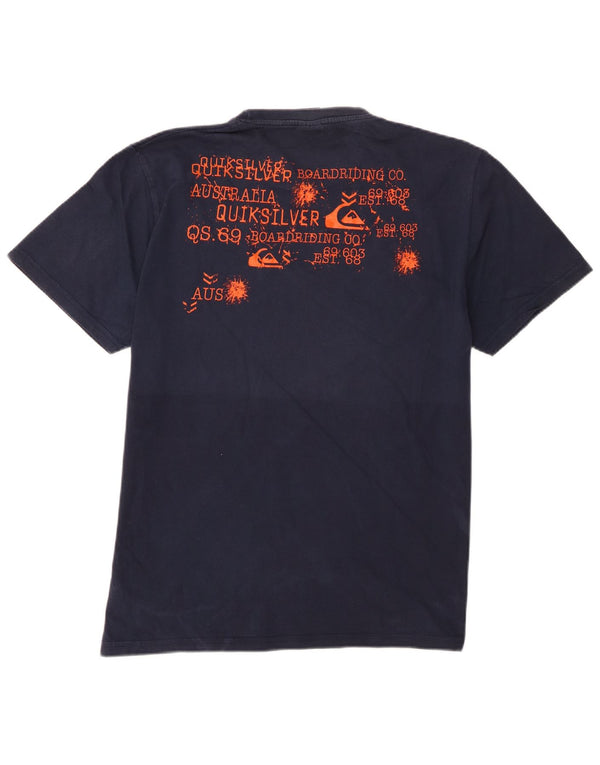 Quiksilver Herre grafisk T-shirt top XL marineblå bomuld