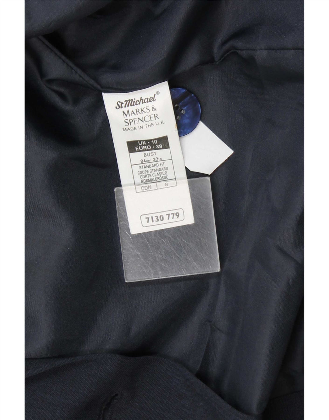 Marks & Spencer Dame St. Michael Blazer Jacket UK 10 Small Navy Blue