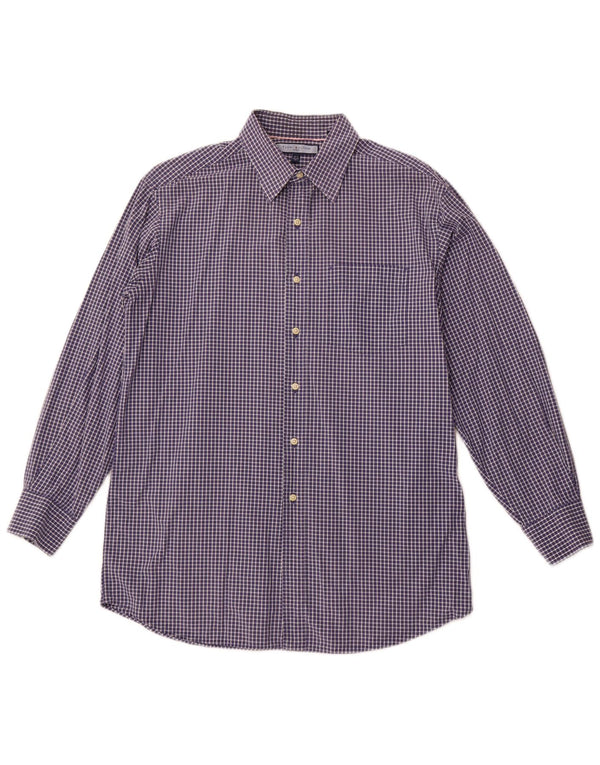 TOMMY HILFIGER Ternet skjorte herre str. 15 1/2 Medium Navyblå Bomuld