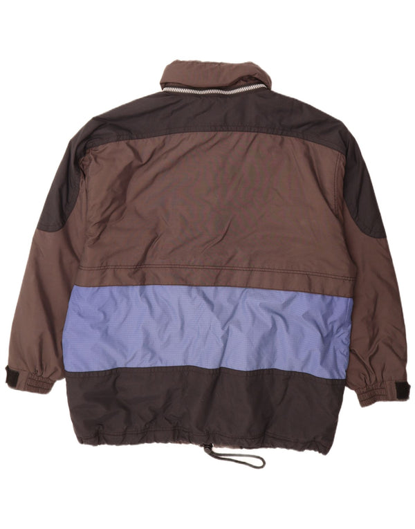 C&A Herre Rodeo Hættetrøje Skijakke UK 44 2XL Brun Colourblock Nylon