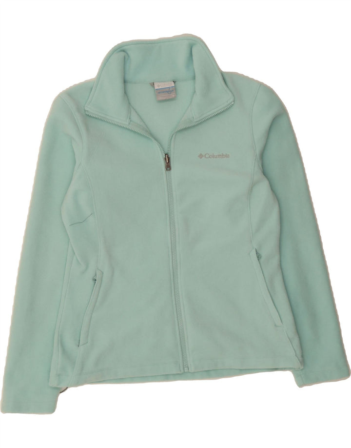 COLUMBIA Womens Fleece Jacket UK 14 Medium Turquoise Polyester Vintage Columbia and Second-Hand Columbia from Messina Hembry 