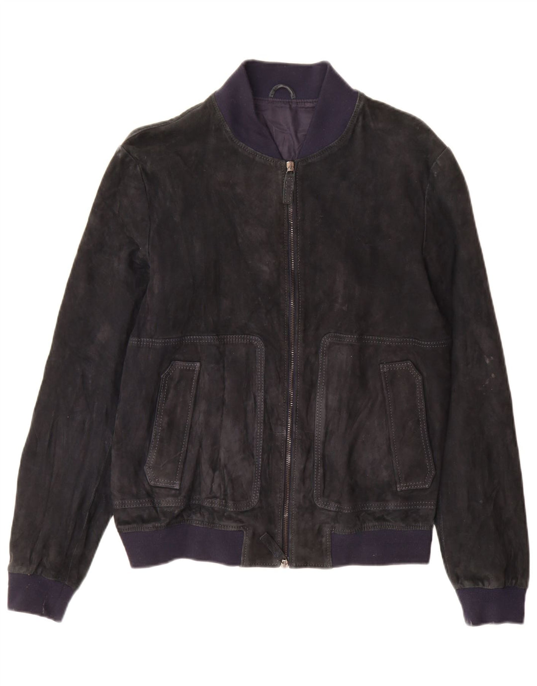 Jeckerson Dame Ruskind Bomber Jacket UK 18 XL Navy Blue