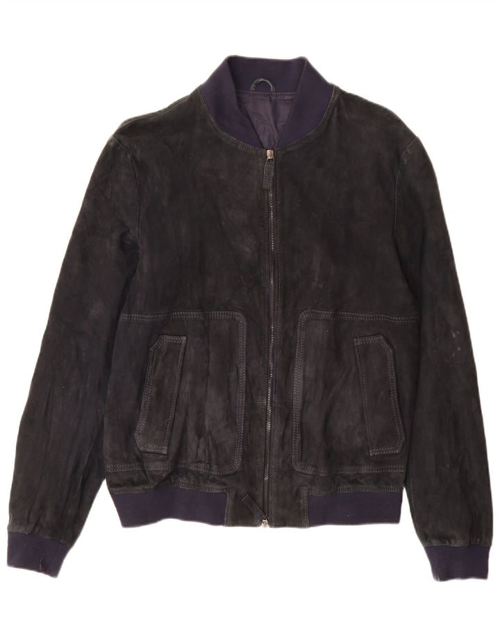 Jeckerson Dame Ruskind Bomber Jacket UK 18 XL Navy Blue