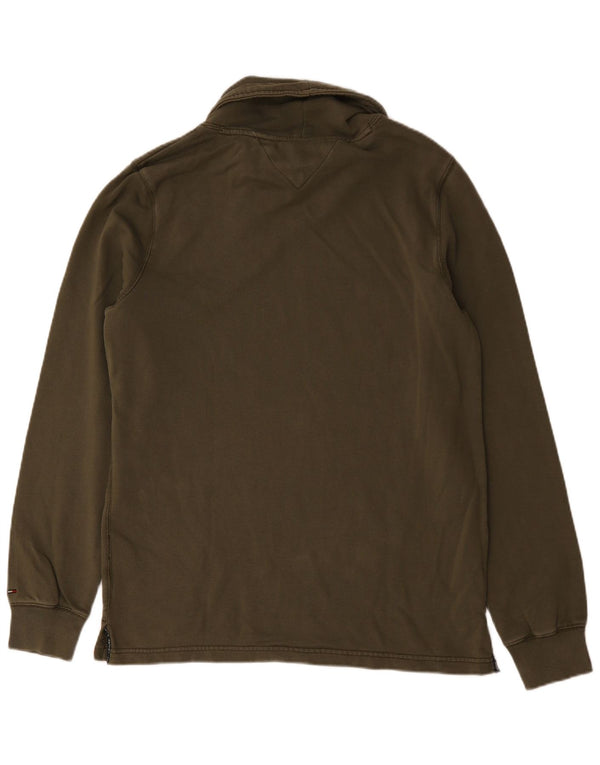 Tommy Hilfiger Herre grafisk rullehals sweatshirt XL Khaki Bomuld