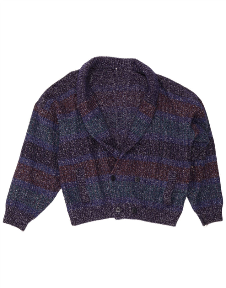 Vintage herre cardigan sweater IT 52 Stor flerfarvet flekket uld