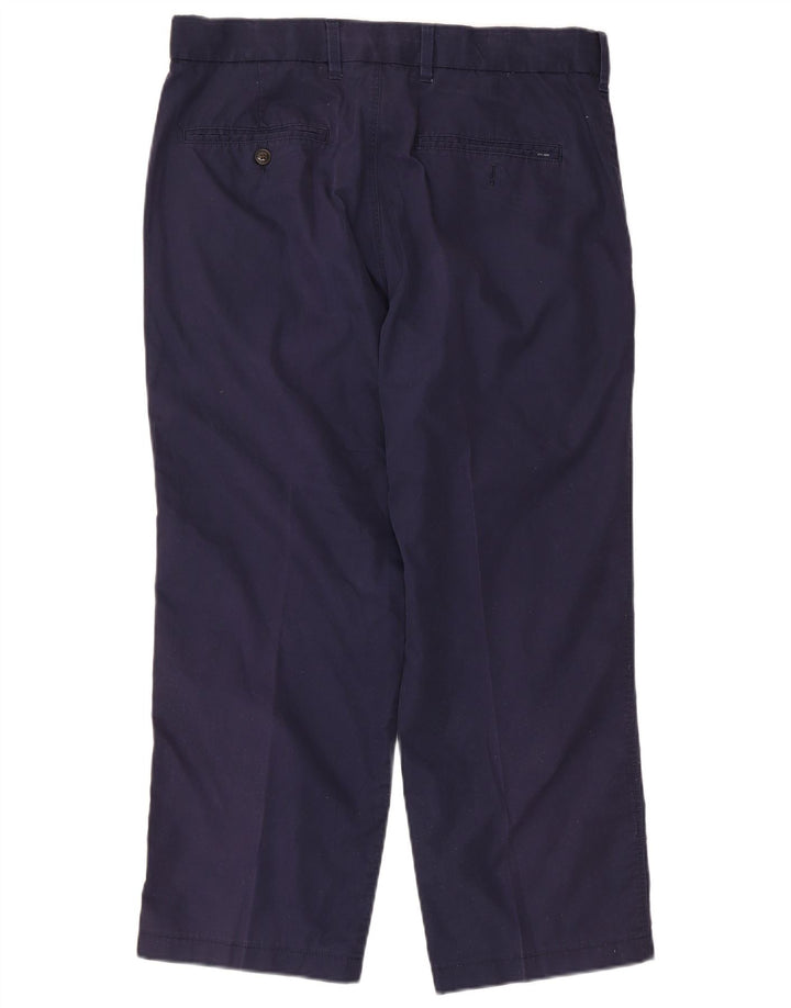 Marks & Spencer Herre Cropped Trousers W34 L25 Marineblå Bomuld