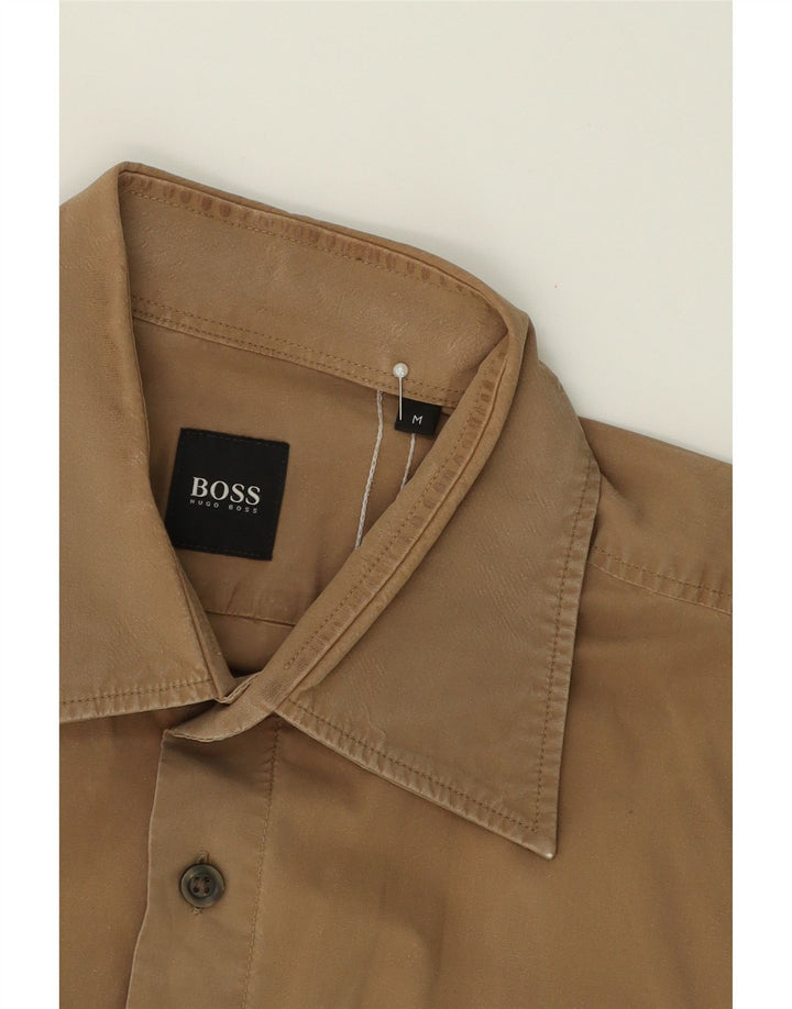 HUGO BOSS Mens Shirt Medium Brown Cotton Vintage Hugo Boss and Second-Hand Hugo Boss from Messina Hembry 