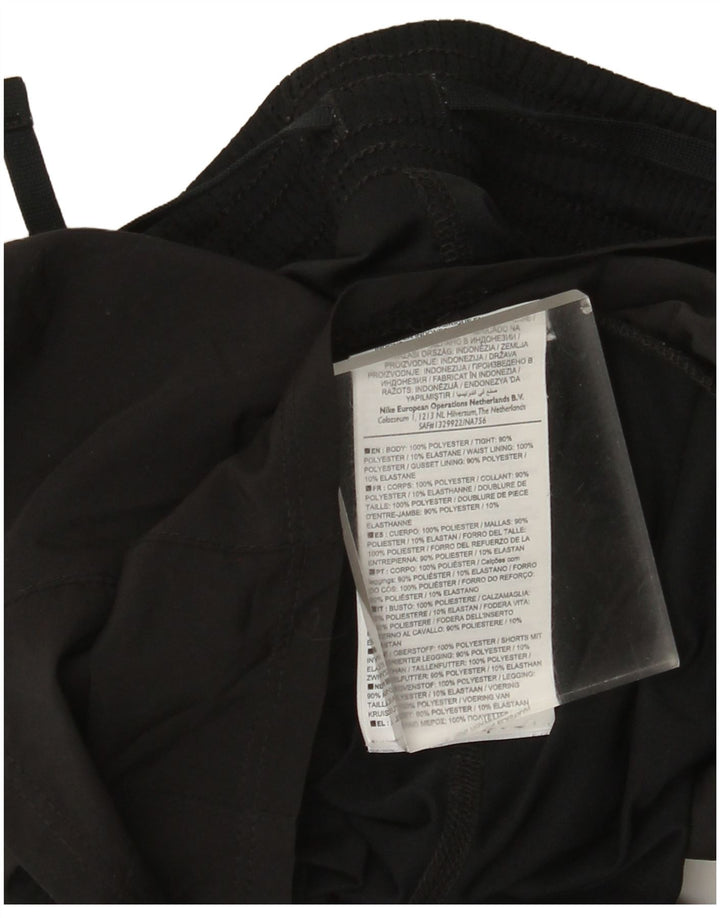 Nike Dame Dri Fit Sport Shorts UK 10 Small Black Polyester