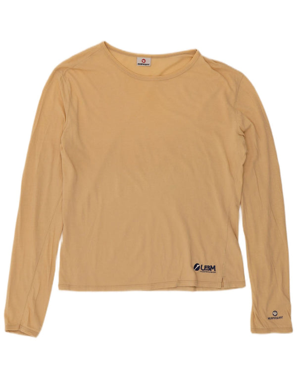 Murphy & Nye Dame Top Langærmet UK 18 XL Beige Bomuld