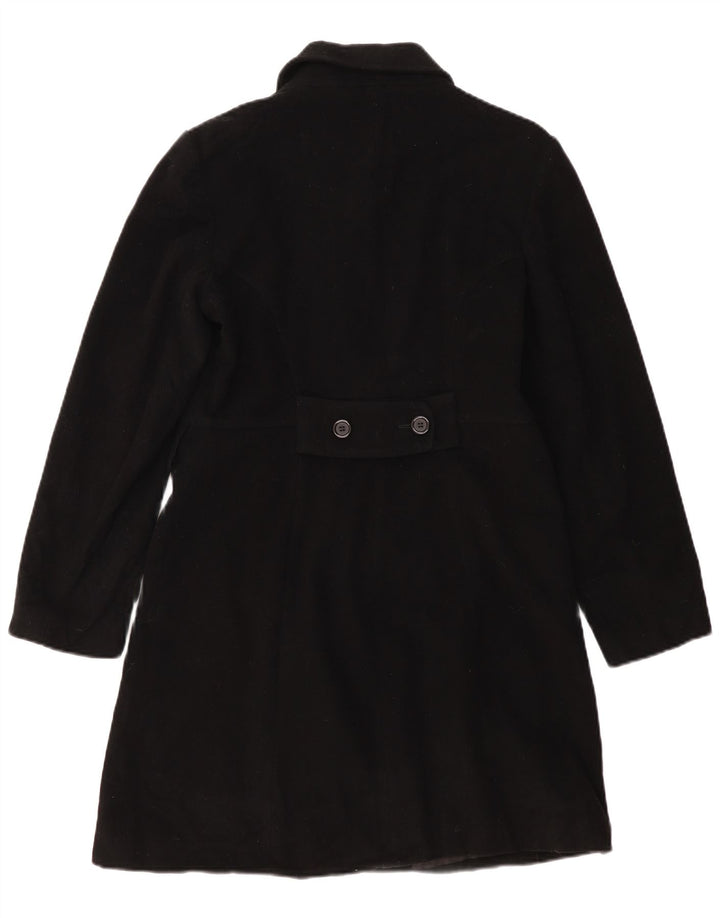 Zara Dame Overfrakke EU 40 Medium Sort Uld