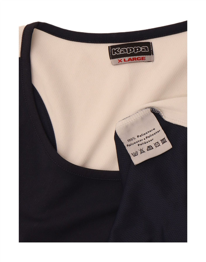 KAPPA Mens Vest Top XL Navy Blue Colourblock Polyester