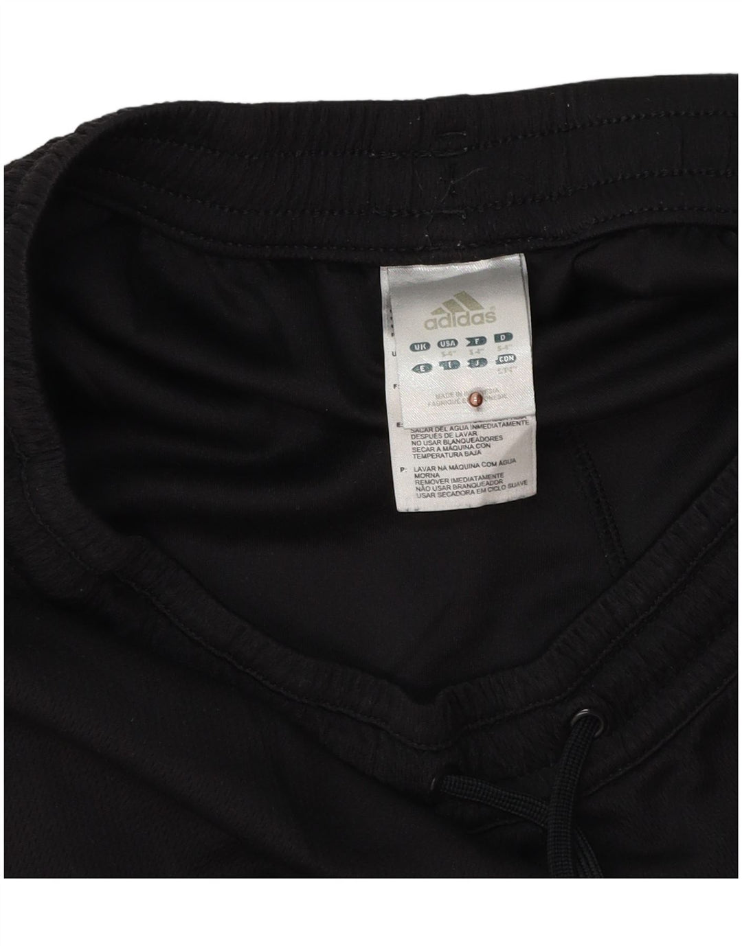 ADIDAS sportsshorts til kvinder UK 10 Small Black Polyester