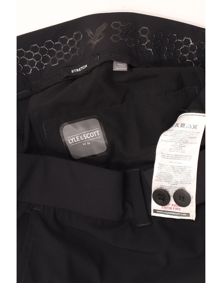 Lyle & Scott Joggers til mænd Chinobukser W36 L30 Sort polyamid