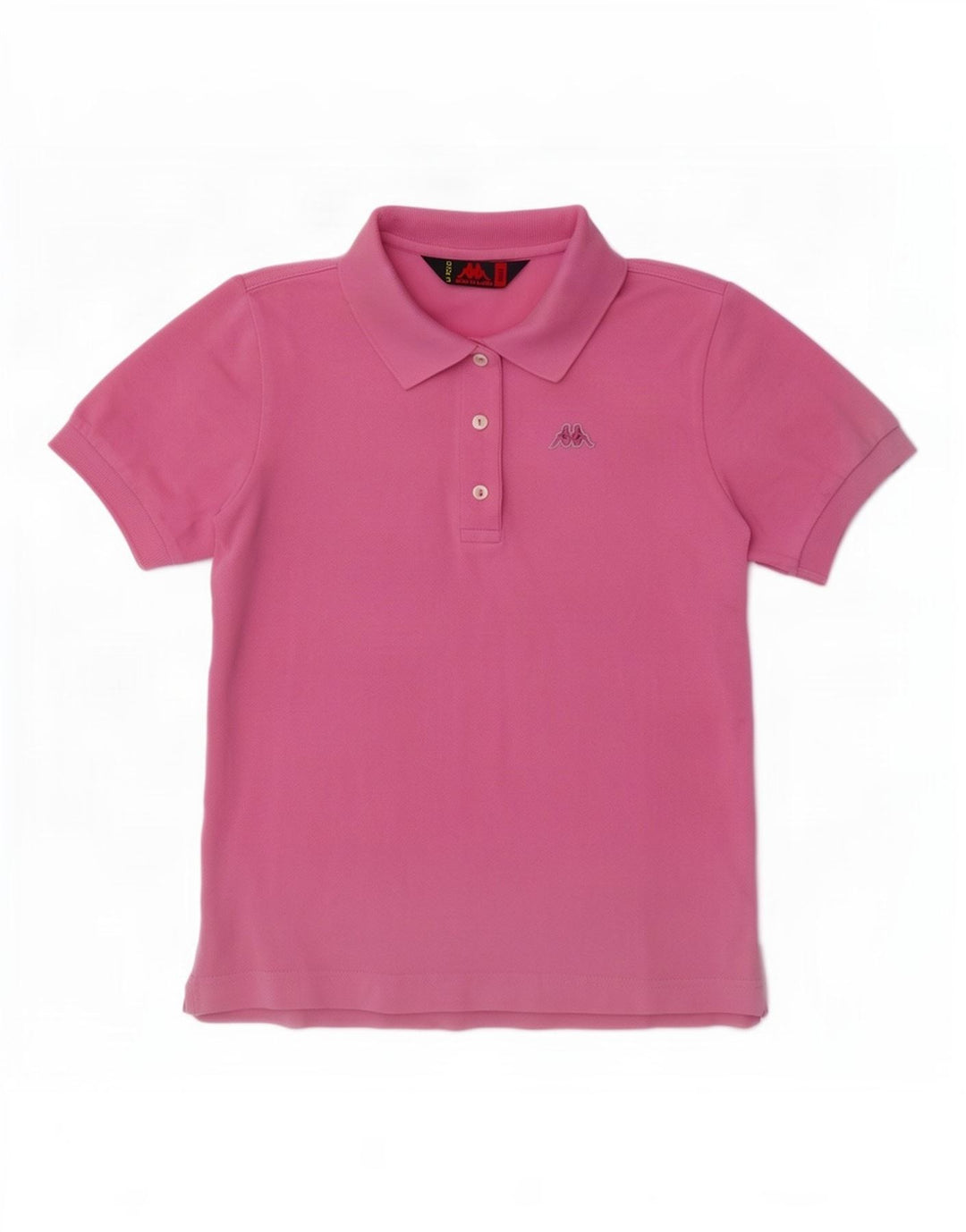 Kappa Dame Polo Shirt UK 10 Small Pink Bomuld